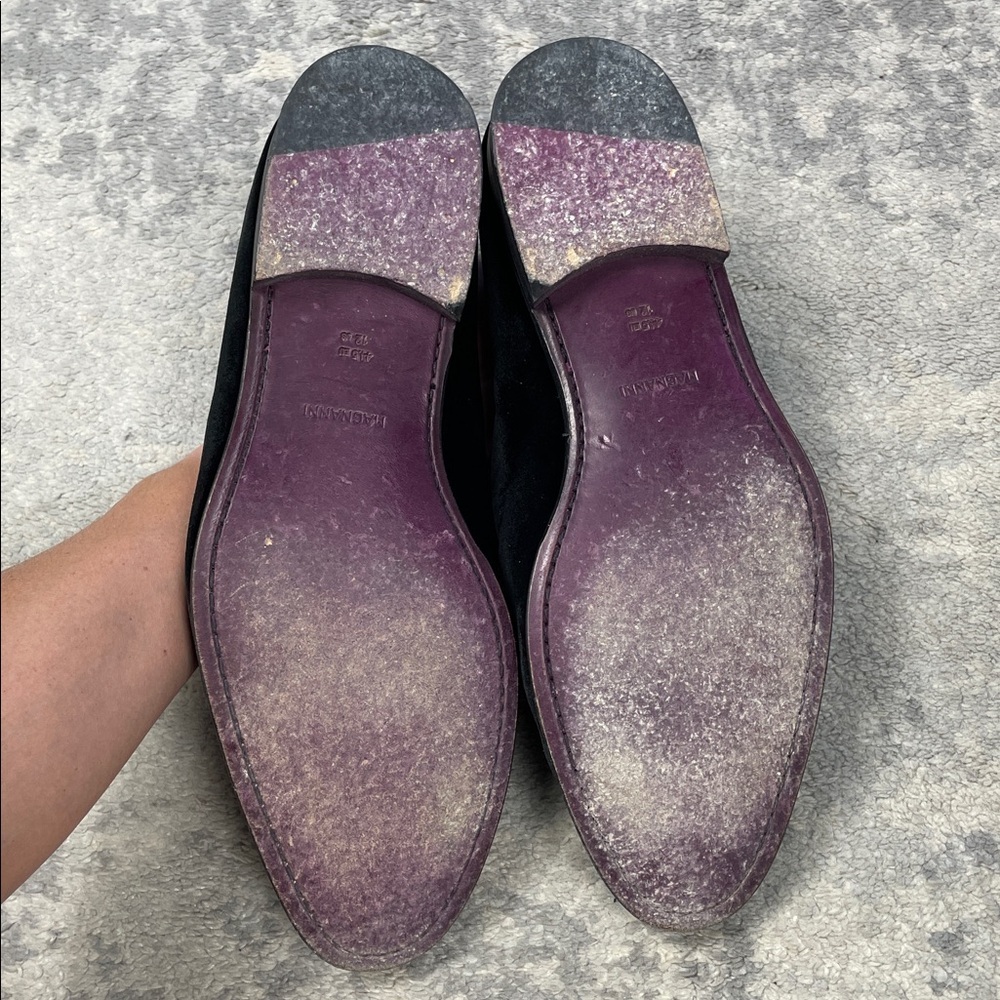 Magnanni Jareth Velvet Loafers Black Classic Smoking Sz 12 - Picture 10 of 12